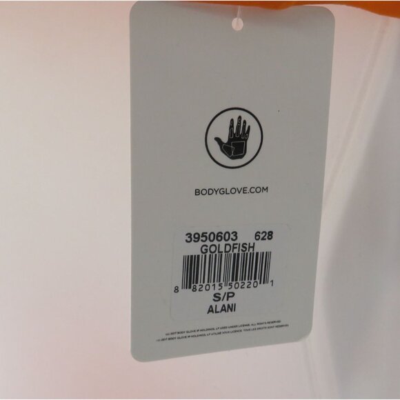 Body Glove Womens Orange Bikini Set  Halter Top Side Strap Bottom Small NWT - Picture 4 of 5